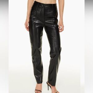 Wilfred Aritzia Vegan Leather Rebel Pant in Black